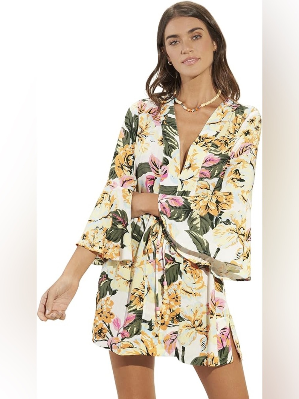 Maaji Women's Black Bagh Eloise 2 Way Wear Kimono Size Small Beach Cover Up